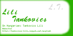 lili tankovics business card